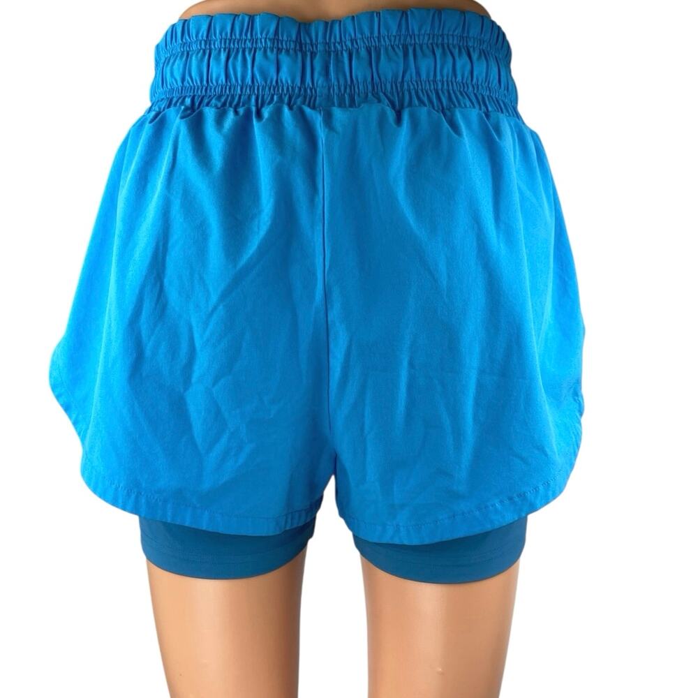 Gymshark Running 2 In 1 Blue Drawstring High Wais… - image 3